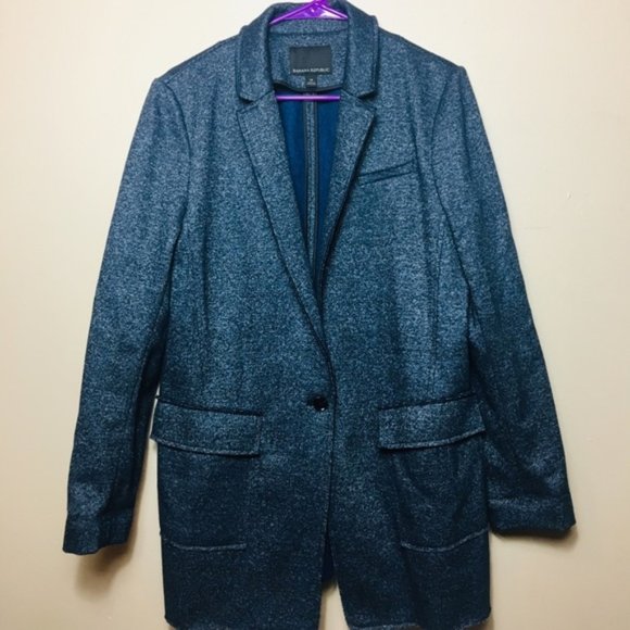 Banana Republic Jackets & Blazers - Banana Republic knit wool navy blazer size 14
